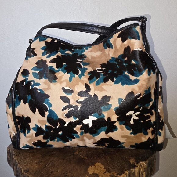 Coach Edie 31 Haircalf Shoulder Bag Scatter Leaf Walnut Multi F38332 NWT - Picture 10 of 16